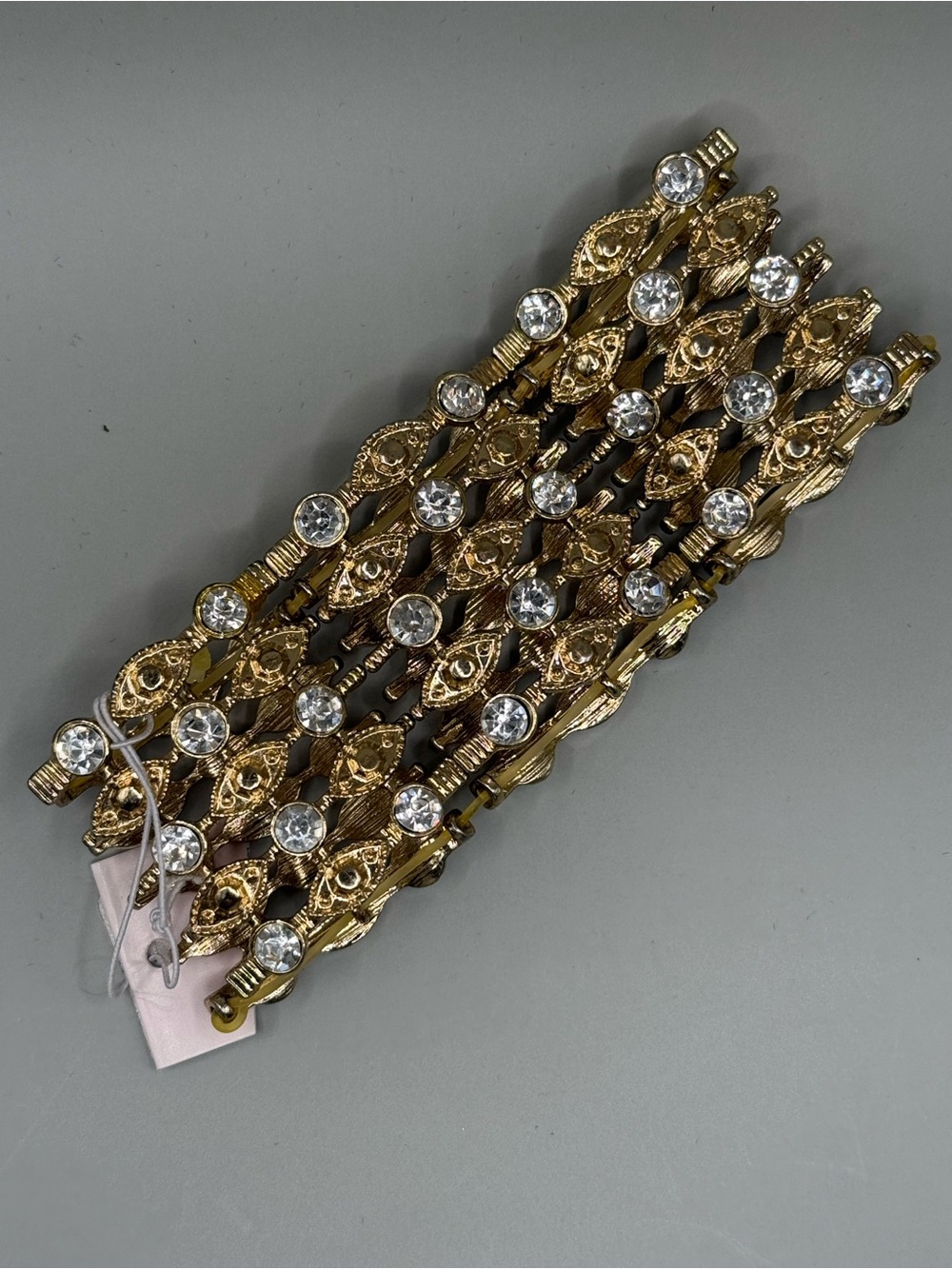Beautiful Gold Crystal-Accent Multi-Row Bracelet - Women's Fashion Jewelry
